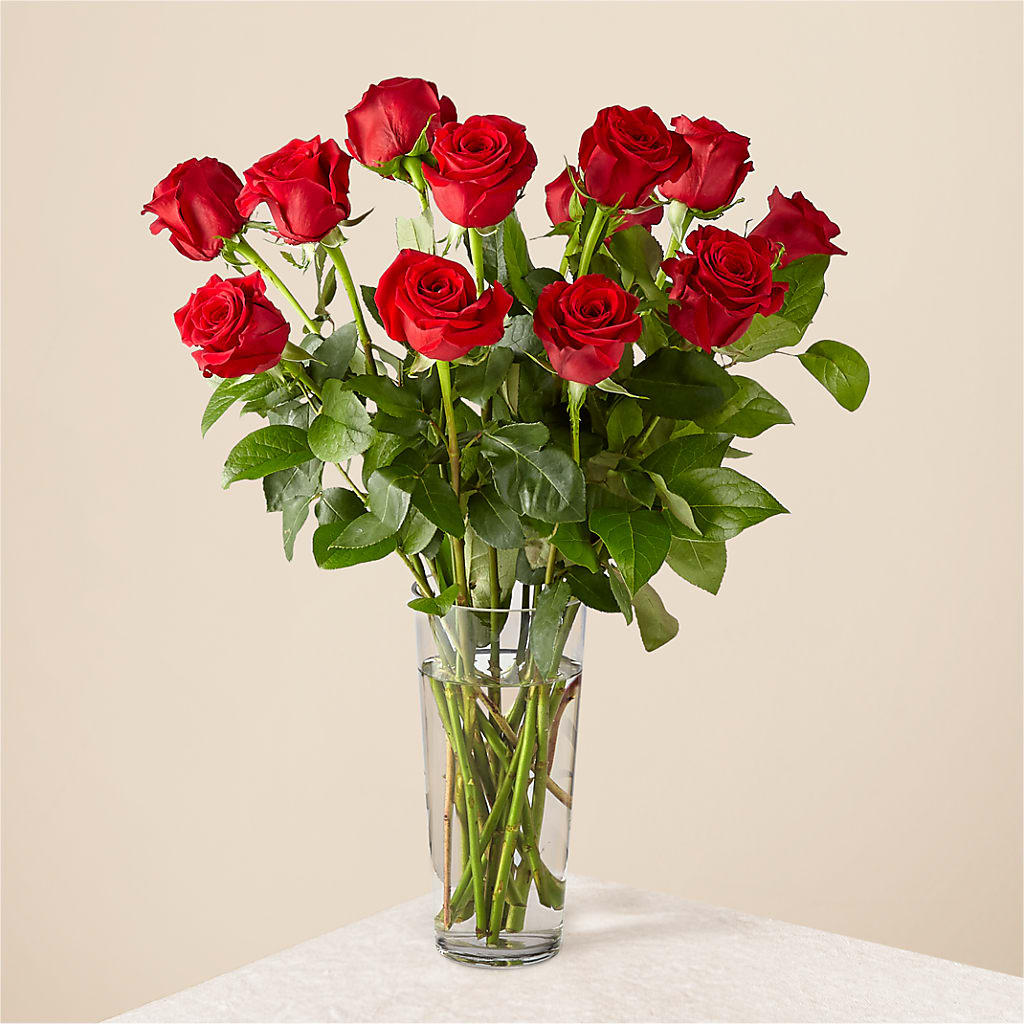 Long Stem Red Rose Bouquet – Flowers By Diane, Bridgewater MA