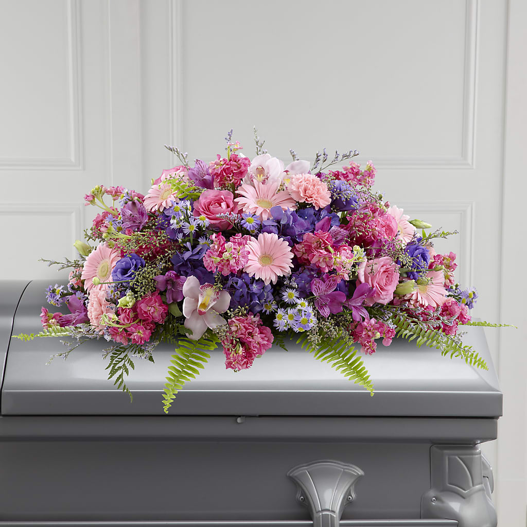 Glorious Garden Casket Spray – Flowers By Diane, Bridgewater MA