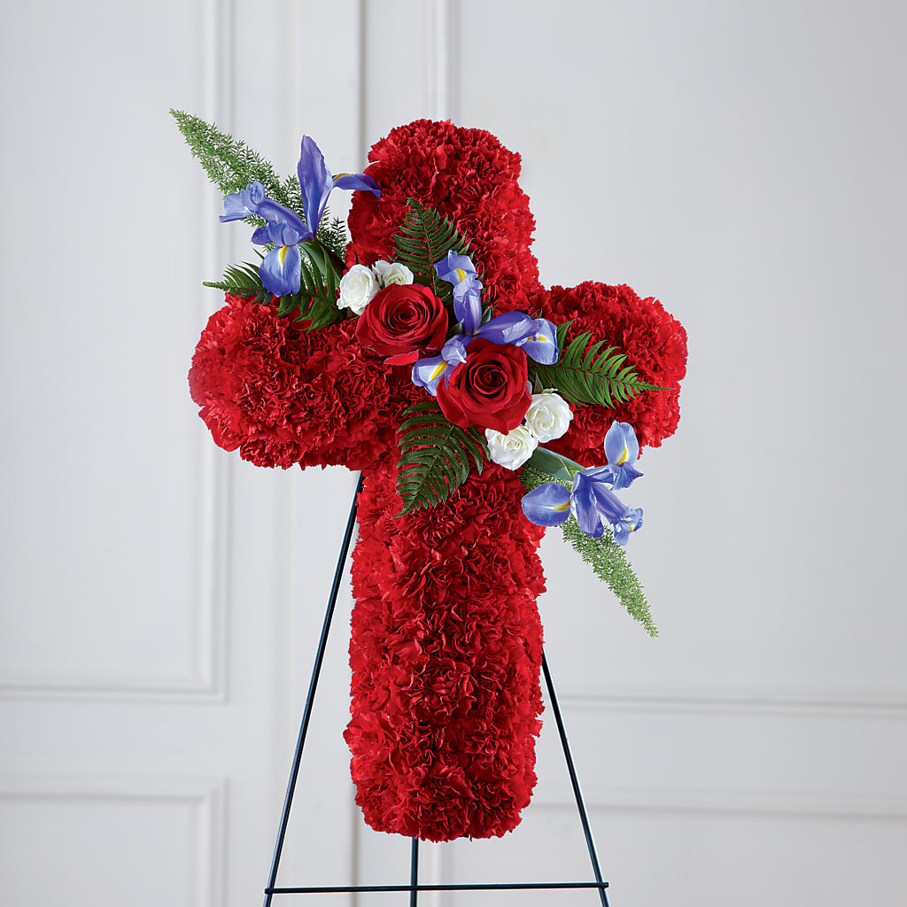 Faithful Hero Floral Cross – Flowers By Diane, Bridgewater MA