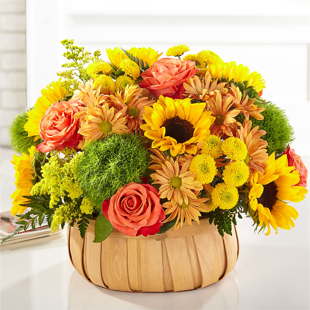 Harvest Sunflower Basket – Flowers By Diane, Bridgewater MA