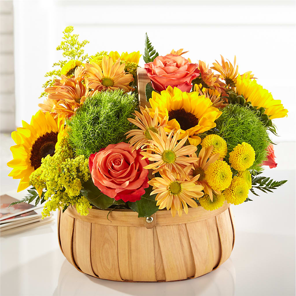 Harvest Sunflower Basket – Flowers By Diane, Bridgewater MA