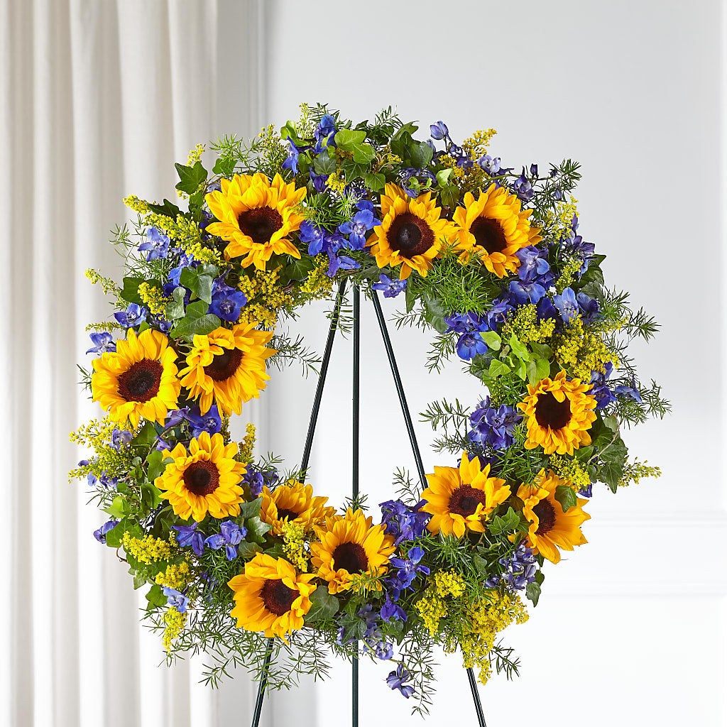Bright Rays Wreath – Flowers By Diane, Bridgewater MA