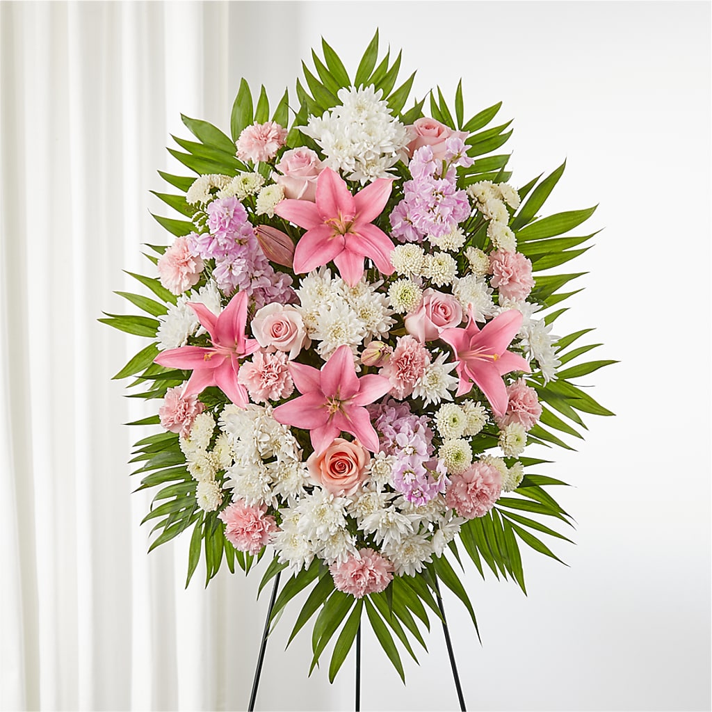 Offering Solace Standing Spray – Flowers By Diane, Bridgewater MA
