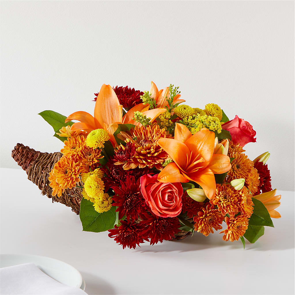 Bouquet of Blessings Cornucopia – Flowers By Diane, Bridgewater MA