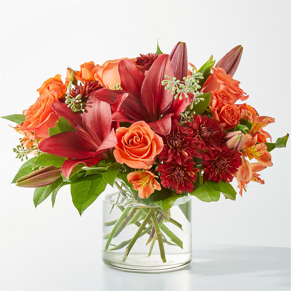 Crimson Leaves Bouquet – Flowers By Diane, Bridgewater MA