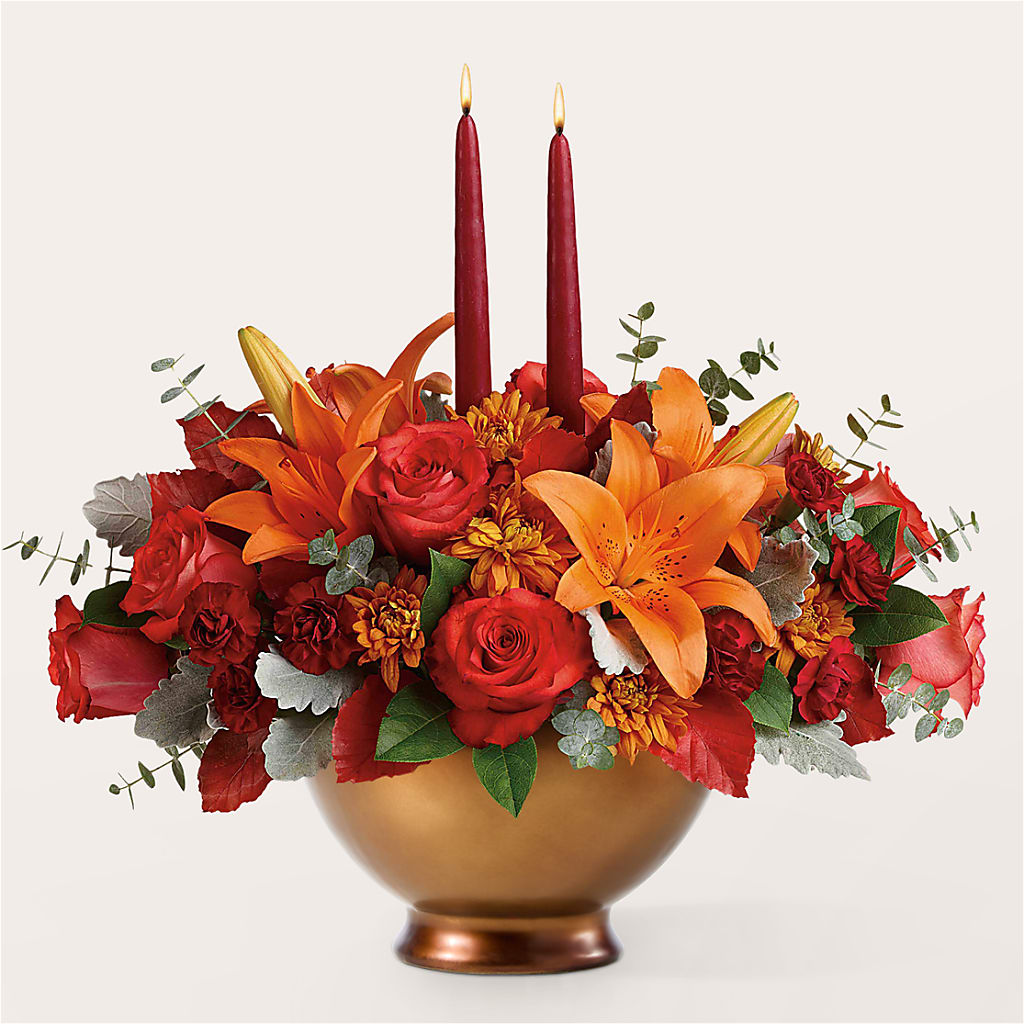 Fruits of Fall Centerpiece –  Flowers By Diane, Bridgewater MA