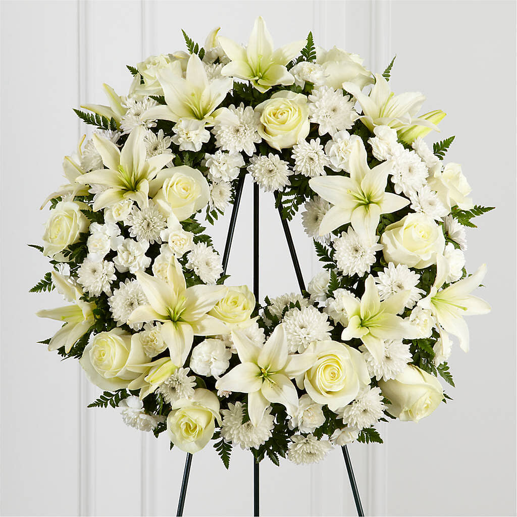 Treasured Tribute Wreath –  Flowers By Diane, Bridgewater MA