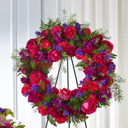 Calming Colors Wreath –  Flowers By Diane, Bridgewater MA