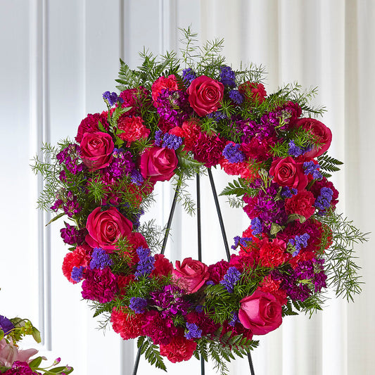 Calming Colors Wreath –  Flowers By Diane, Bridgewater MA