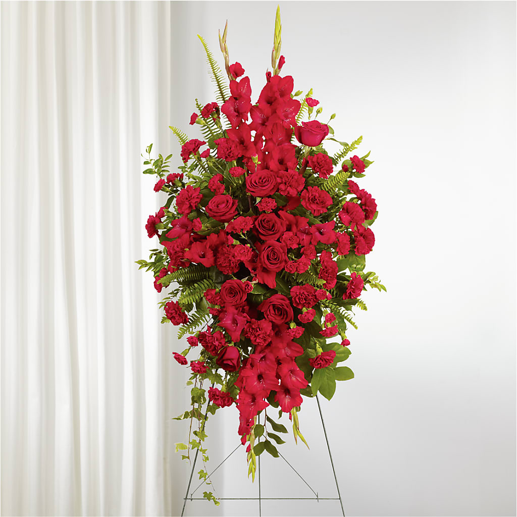 From the Heart Standing Spray –  Flowers By Diane, Bridgewater MA