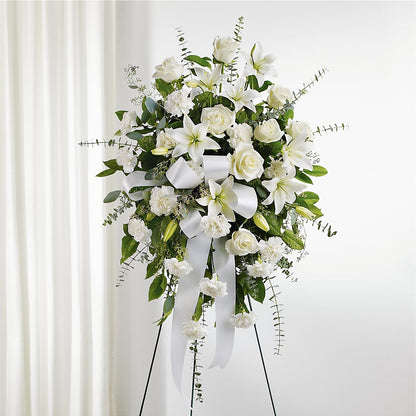 With Care Standing Spray –  Flowers By Diane, Bridgewater MA