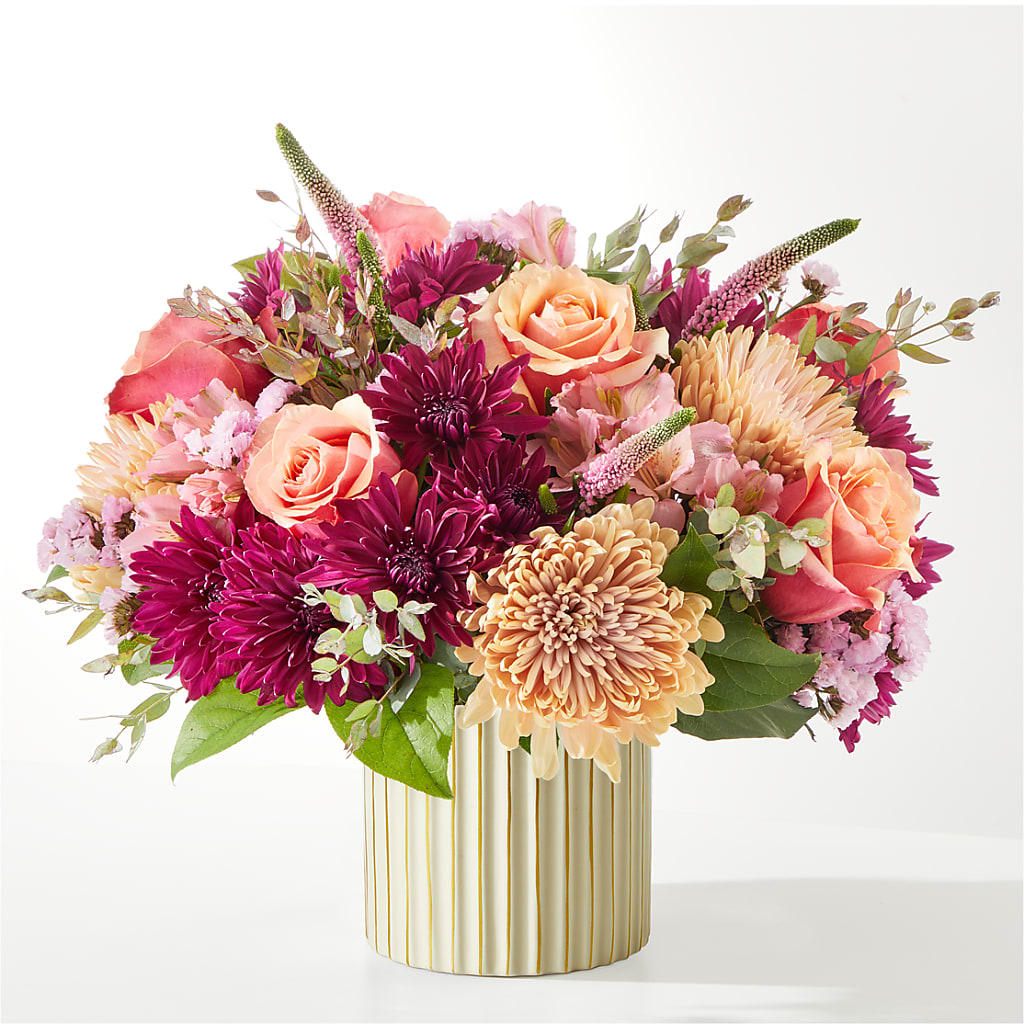 Berry Cobbler Bouquet with Ivory Vase –  Flowers By Diane, Bridgewater MA
