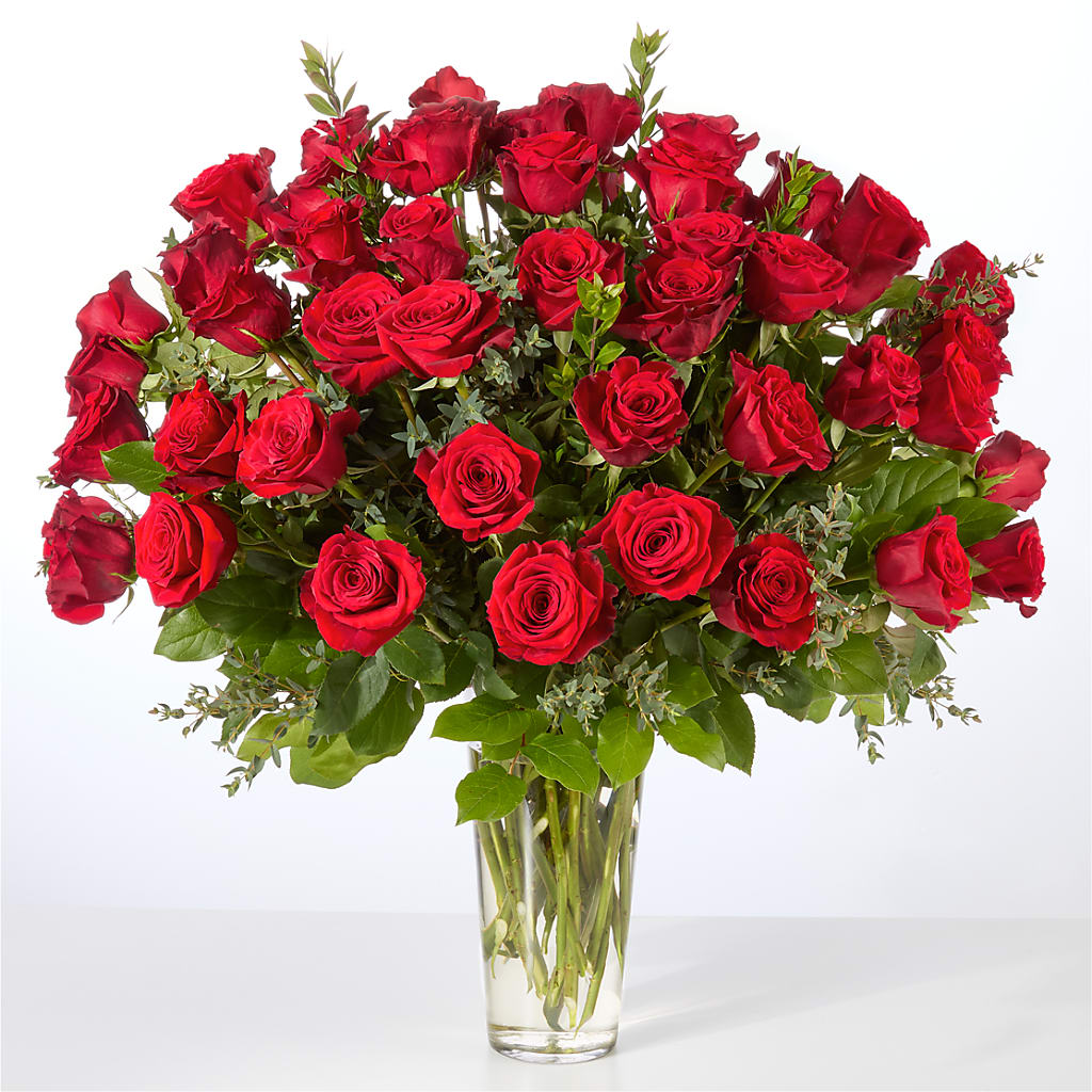Forever Yours Fifty Stem Red Rose Bouquet –  Flowers By Diane, Bridgewater MA
