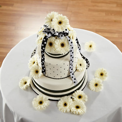 Simple Sophistication Cake Décor –  Flowers By Diane, Bridgewater MA